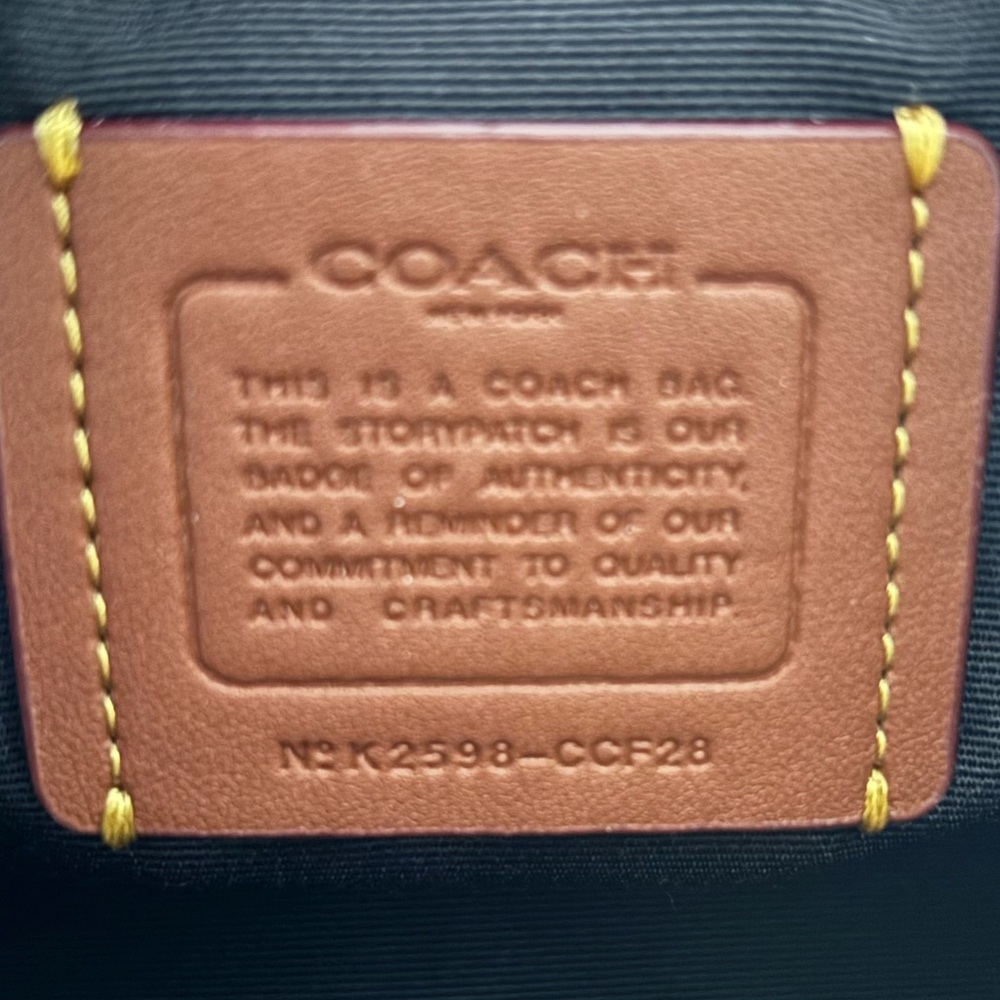 Coach Black Leather Signature Mini  Rowan Satchel - Picture 5 of 7